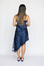 POLKA DOT DRESS / AZUL MARINO