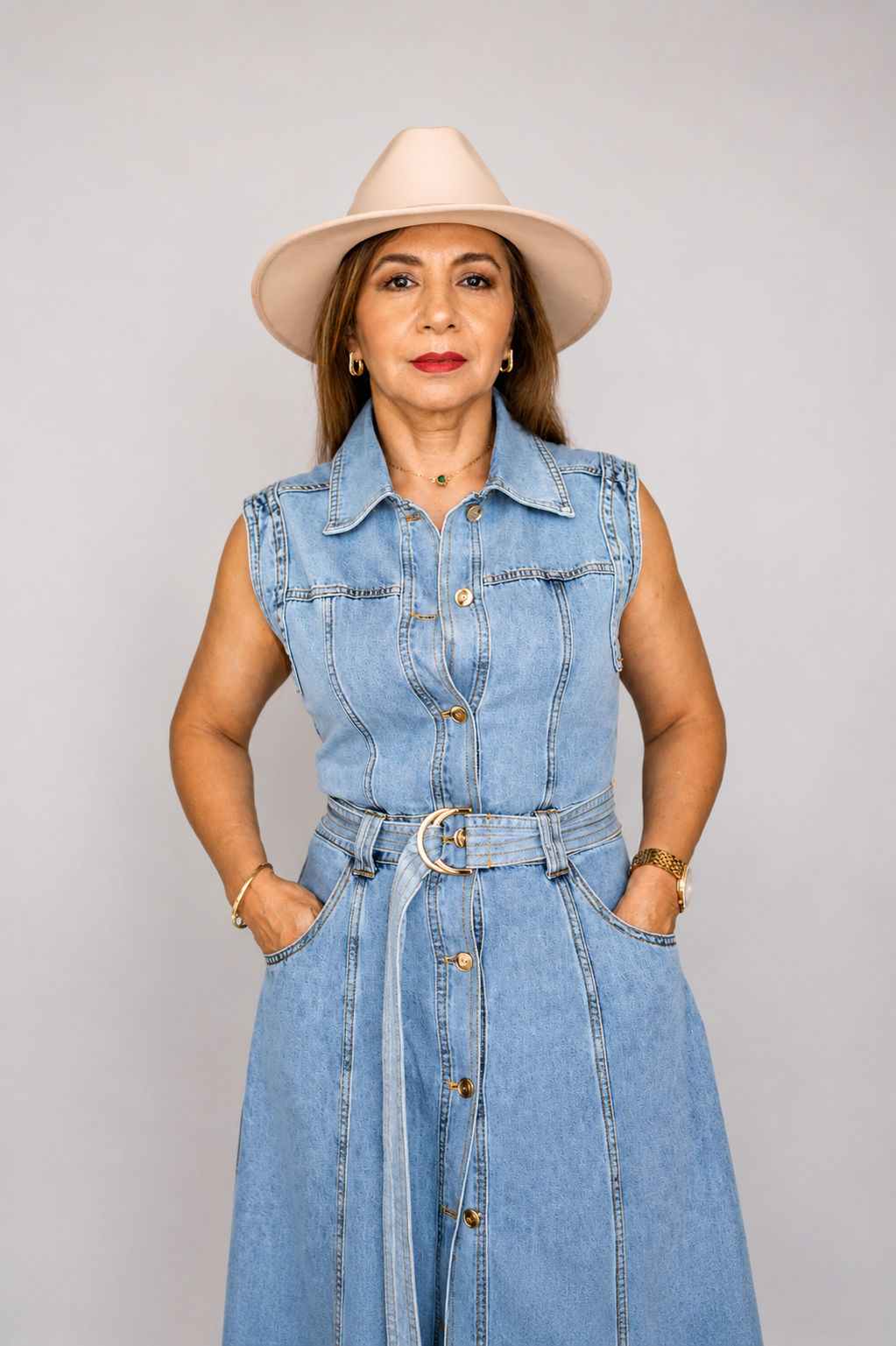 DAKOTA DENIM DRESS / LIGHT DENIM
