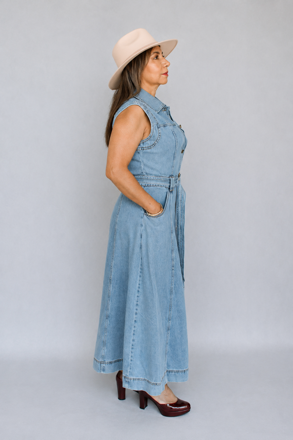 DAKOTA DENIM DRESS / LIGHT DENIM
