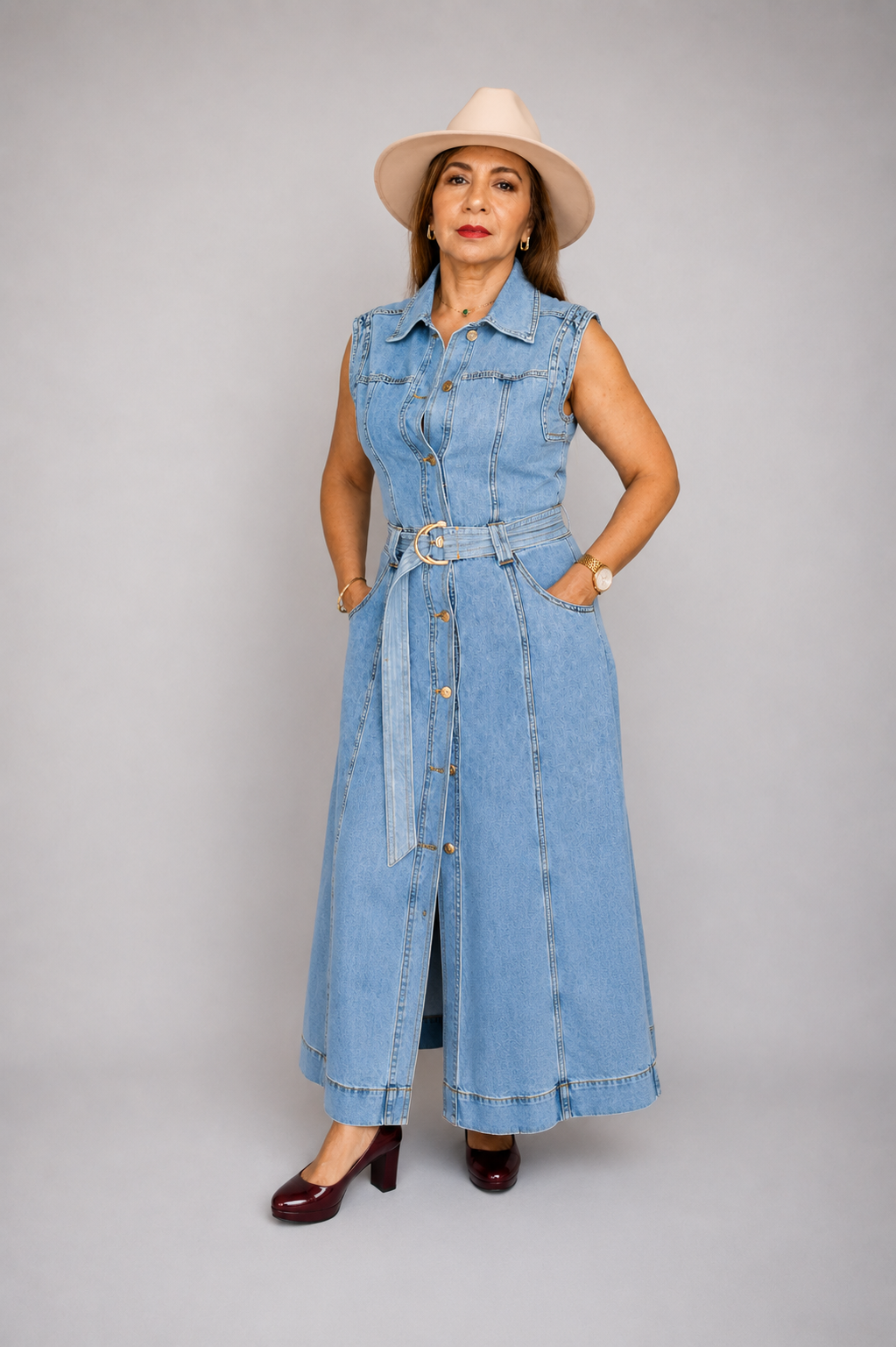 DAKOTA DENIM DRESS / LIGHT DENIM