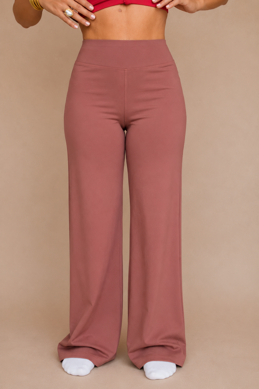 AURA LEGGINGS / BRICK RED