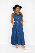 DAKOTA DENIM DRESS / DARK DENIM